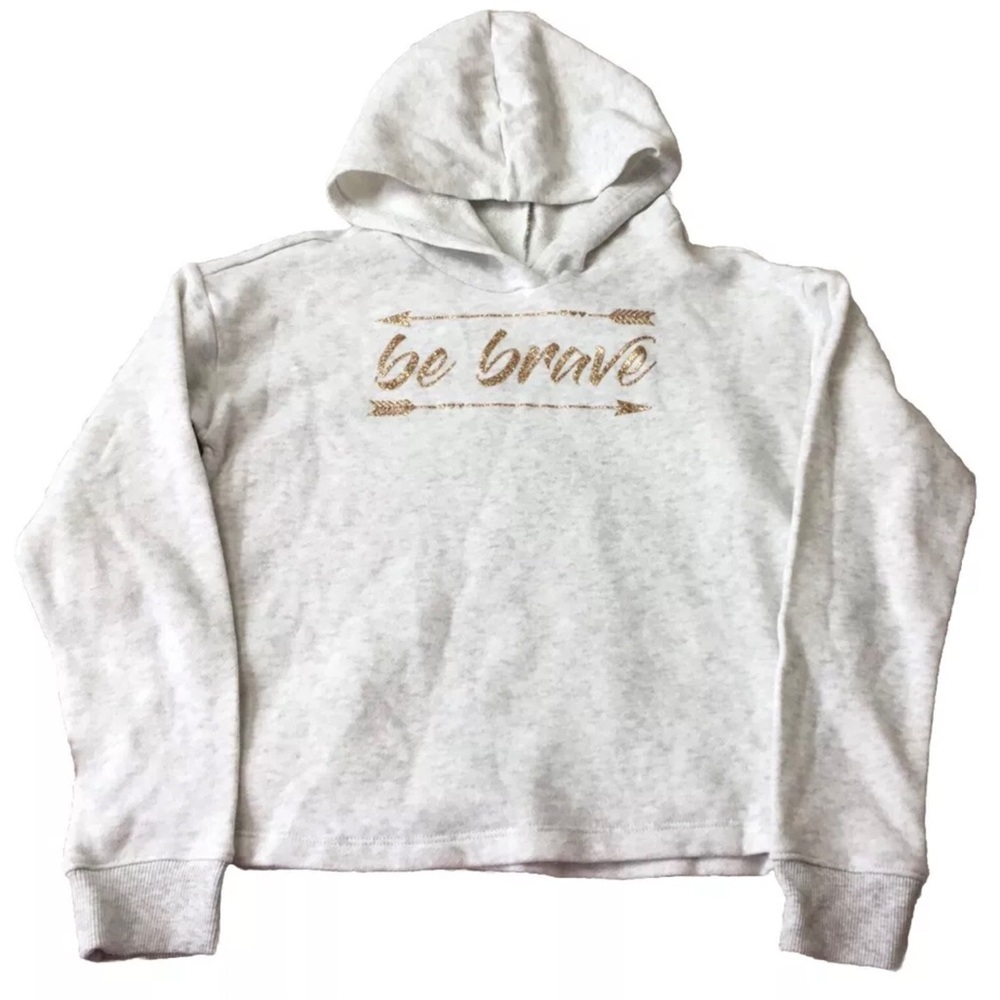CRAZY 8 Girls size 14/16 BE BRAVE ARROWS CROPPED HOODIE
